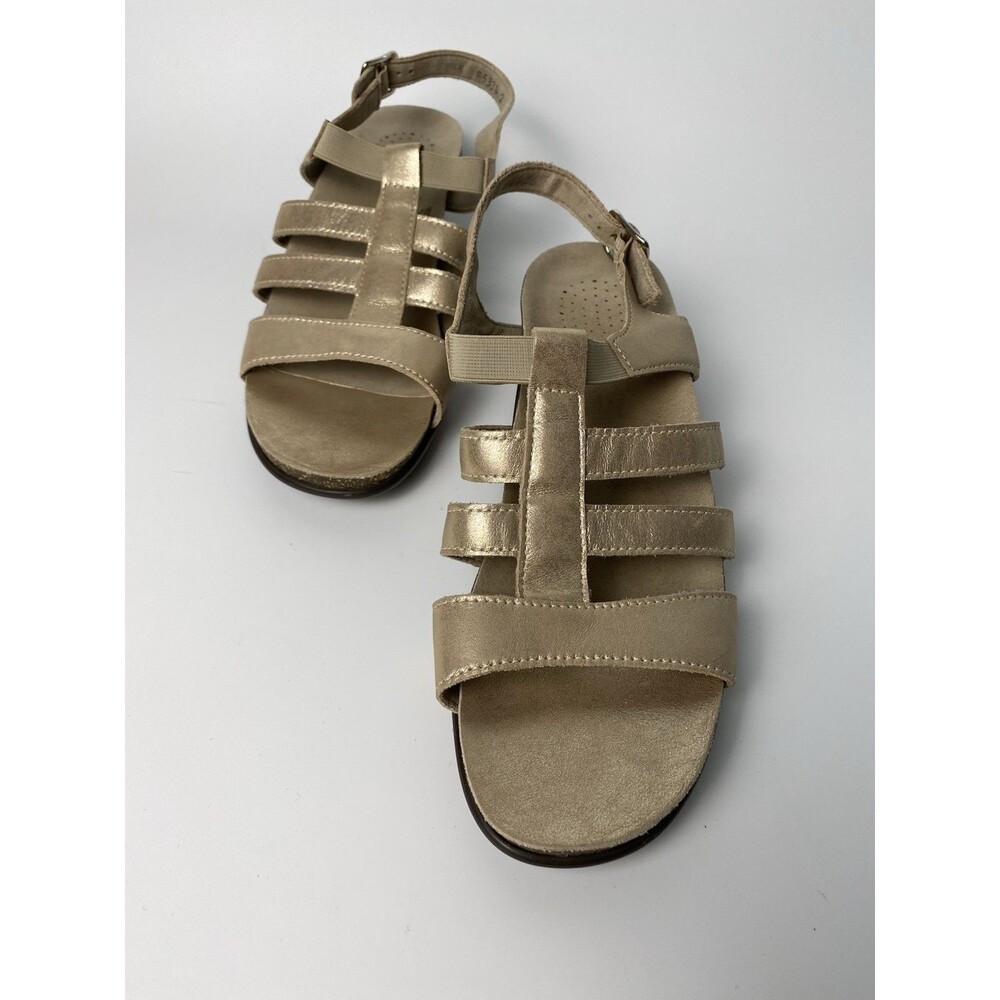 SAS Women’s Beige Strappy Open Toe Comfort Cushioned Sandals 8.5 N